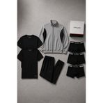 Pierre Cardin Erkek Çeyizlik Set Gri Lisanslı Kutulu 6'lı Eşofman Damat Seti