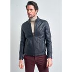 Pierre Cardin Erkek Deri Ceket - XL - Lacivert