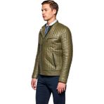 Pierre Cardin Erkek Deri Ceket - Yeşil - 50