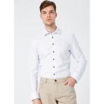 Pierre Cardin Erkek Desenli Extra Slimuzun Kol Gömlek - Lacivert