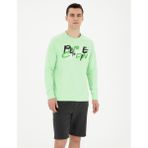 Pierre Cardin Erkek Fıstık Yeşili Regular Fit Sweatshirt 50285538-VR087 - M