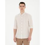 Pierre Cardin Erkek Gömlek - 5XL - Bej