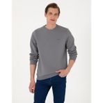 Pierre Cardin Erkek Gri 3 İplik Regular Fit Bisiklet Yaka Basic Sweatshirt 50315021-VR024 - XL