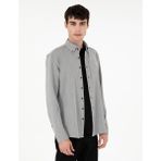 Pierre Cardin Erkek Gri Çizgili Regular Fit Uzun Kollu Gömlek 50293947-VR024