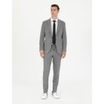 Pierre Cardin Erkek Gri Ekstra Slim Fit Çizgili Takım Elbise 50276879-VR024 - 6 Drop