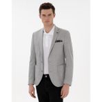 Pierre Cardin Erkek Gri Ex. Slim Fit Keten Karışımlı Ceket 50302432-VR024 - 6 Drop - 60