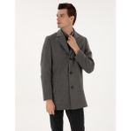 Pierre Cardin Erkek Gri Ex. Slim Fit Yün Karışımlı Kaşe Kaban 50317551-VR024 - 48