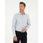 Pierre Cardin Erkek Gri Oxford Slim Fit Uzun Kollu Gömlek 50292539-VR024