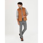Pierre Cardin Erkek Gri Slim Fit Bağcıklı Kanvas Pantolon 50278467-VR024 - 33