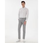 Pierre Cardin Erkek Gri Slim Fit Beli Lastikli Kanvas Pantolon 50301791-VR024 - 32