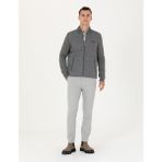 Pierre Cardin Erkek Gri Slim Fit Çizgili Kanvas Pantolon 50278471-VR024 - 32 - 30