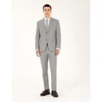 Pierre Cardin Erkek Gri Slim Fit Çizgili Yün Takım Elbise 50285259-VR024 - 6 Drop