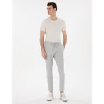 Pierre Cardin Erkek Gri Slim Fit Gofre Yazlık Kanvas Pantolon 50305235-VR024 - 32