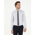 Pierre Cardin Erkek Gri Slim Fit Uzun Kollu Basic Gömlek 50292520-VR024 - 2XL