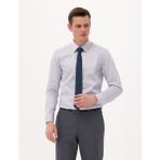 Pierre Cardin Erkek Gri Slim Fit Uzun Kollu Klasik Gömlek 50268201-VR024