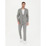 Pierre Cardin Erkek Gri Slim Fit Yün Karışımlı Takım Elbise 50273542-VR024 - 56 - 6 Drop