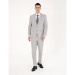 Pierre Cardin Erkek Gri Slim Fit Yün Karışımlı Takım Elbise 50285902-VR024 - 56 - 6 Drop