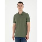 Pierre Cardin Erkek Haki Regular Fit Basic Tişört 50280753-VR027 - M
