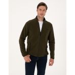 Pierre Cardin Erkek Haki Regular Fit Polar Hırka 50314014-VR027 - XL