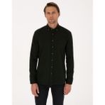 Pierre Cardin Erkek Haki Regular Fit Uzun Kollu Gömlek 50316736-VR027 - XL