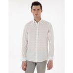 Pierre Cardin Erkek Haki Slim Fit Uzun Kollu Gömlek 50304548-VR027 - 2XL