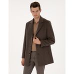 Pierre Cardin Erkek Kahverengi Ex. Slim Fit Kaşe Kaban 50317551-VR029 - 60