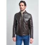Pierre Cardin Erkek Kahverengi Hakim Yaka Deri Ceket - 48