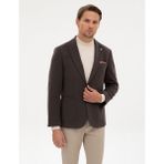 Pierre Cardin Erkek Kahverengi Slim Fit Flanel Dokulu Ceket 50317671-VR029 - 6 Drop - 48