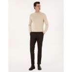Pierre Cardin Erkek Kahverengi Slim Fit Kanvas Pantolon 50317275-VR029 - 32 - 30
