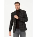 Pierre Cardin Erkek Kahverengi Slim Fit Yün Ekose Ceket 50273415-VR029 - 48 - 6 Drop