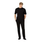 Pierre Cardin Erkek Kısa Kollu Bisiklet Yaka Oversize Penye Pijama Takımı, Siyah, S