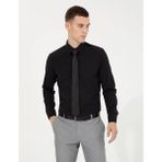 Pierre Cardin Erkek Klasik Gömlek 1619809 - Siyah - XL