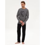 Pierre Cardin Erkek Koyu Gri Pijama Takımı 50322653-VR080 - 2XL
