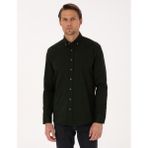 Pierre Cardin Erkek Koyu Haki Regular Fit Uzun Kollu Gömlek 50311308-VR111