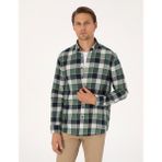 Pierre Cardin Erkek Koyu Haki Regular Fit Uzun Kollu Gömlek 50312386-VR111