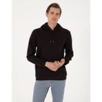 Pierre Cardin Erkek Koyu Kahverengi 2 İplik Regular Fit Kapüşonlu Basic Sweatshirt 50314055-VR084 - XL