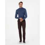Pierre Cardin Erkek Koyu Kahverengi Slim Fit Kanvas Pantolon 50299517-VR084 - 36 - 32