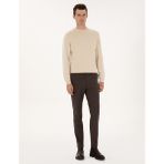 Pierre Cardin Erkek Koyu Kahverengi Slim Fit Kanvas Pantolon 50317228-VR084 - 32 - 34