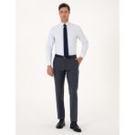 Pierre Cardin Erkek Koyu Mavi Slim Fit Yün Karışımlı Kumaş Pantolon 50317636-VR032 - 48