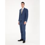 Pierre Cardin Erkek Koyu Mavi Slim Fit Yün Karışımlı Takım Elbise 50285902-VR032 - 48 - 6 Drop