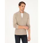 Pierre Cardin Erkek Kum Melanj Hırka Triko 50300508-vr123 Kum