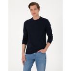 Pierre Cardin Erkek Lacivert 2 Iplik Regular Fit Bisiklet Yaka Basic Sweatshirt 50314054-VR033 - M
