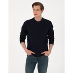 Pierre Cardin Erkek Lacivert 3 İplik Regular Fit Bisiklet Yaka Basic Sweatshirt 50315021-VR033 - XL