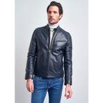 Pierre Cardin Erkek Lacivert Basic Kısa Deri Ceket - 48