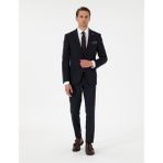 Pierre Cardin Erkek Lacivert Ex. Slim Fit Çizgili Takım Elbise 50306678-VR033 - 54 - 6 Drop