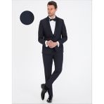 Pierre Cardin Erkek Lacivert Ex. Slim Fit Smokin Damatlık 50238683-VR033 - 6 Drop - 44