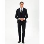 Pierre Cardin Erkek Lacivert Ex. Slim Fit Yelekli Takım Elbise 50292195-VR033 - 6 Drop - 46