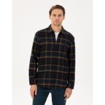 Pierre Cardin Erkek Lacivert Oversize Uzun Kollu Oduncu Gömlek 50292394-VR033