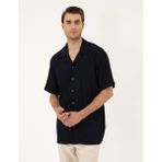 Pierre Cardin Erkek Lacivert Regular Fit Örme Gömlek 50286124-VR033 - S
