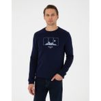 Pierre Cardin Erkek Lacivert Regular Fit Sweatshirt 50290703-VR033 - M